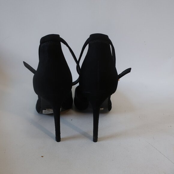 Womens Schutz Irma Black Suede Pointy Ankle Strap Stiletto Heel Pumps 8 - Picture 7 of 16